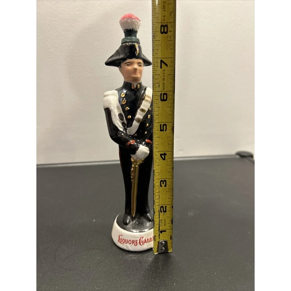 Vintage Galliano Liquor Bottle Coronetti Cunardo Italy Soldier in Uniform Empty